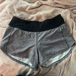 Lululemon GRAY speedup shorts